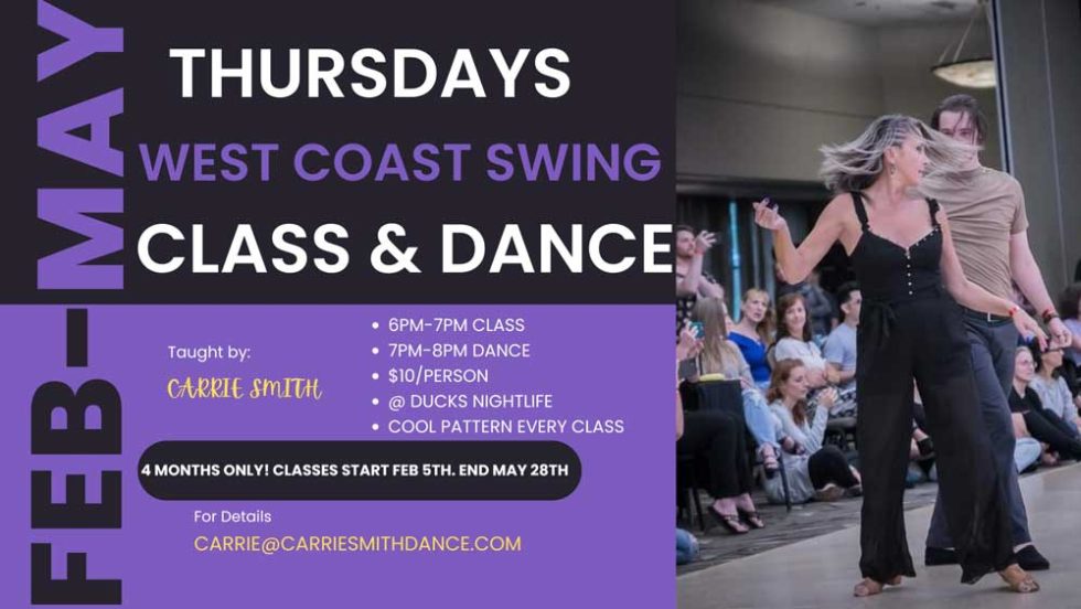 Thursdays West Coast Swing Class & Dance — Feb through May